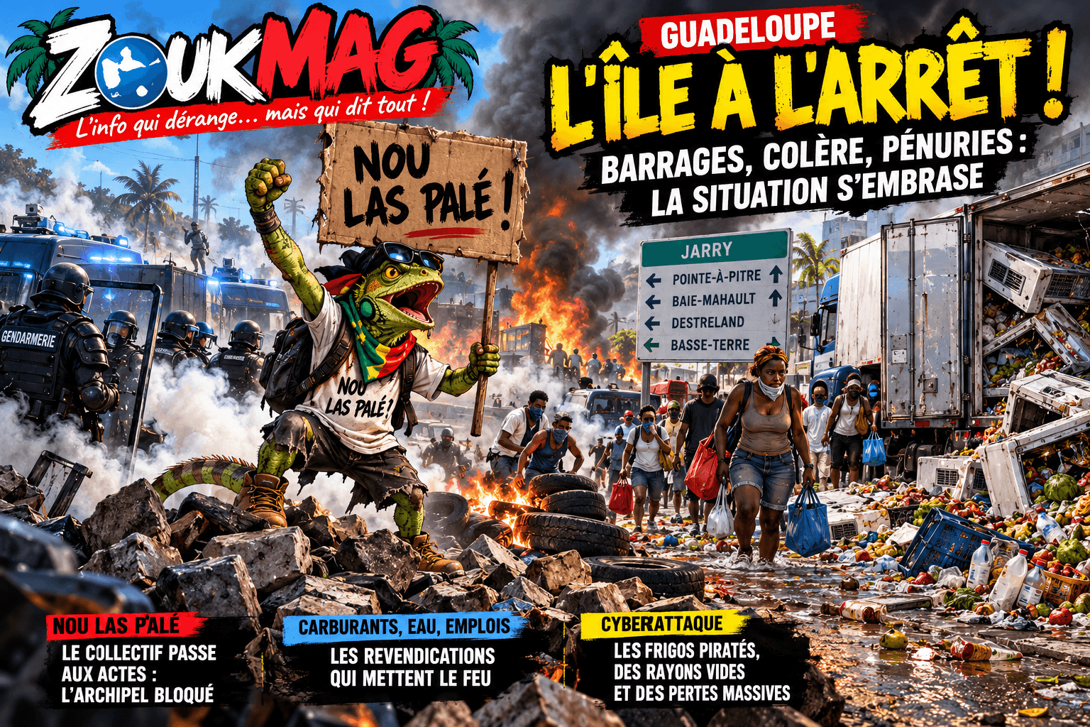 guadeloupe en ébullition l’île à l’arrêt
